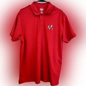 UGA Football NCAA University of Georgia Short Sleeve Polo Shirt Size Large